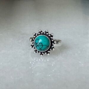 NWOT Sundance Desert Sun Ring, Turquoise, Sterling Silver